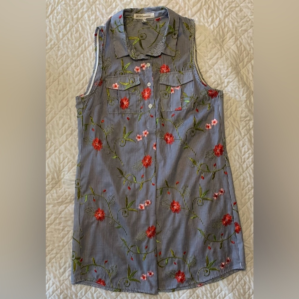 BCBGeneration Embroidered Shirt Dress - Picture 12 of 15